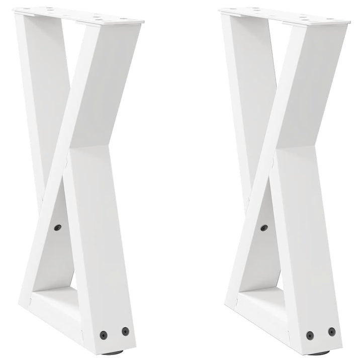 sofabordsben 2 stk. hvid 28 x (42-43,3) cm stål
