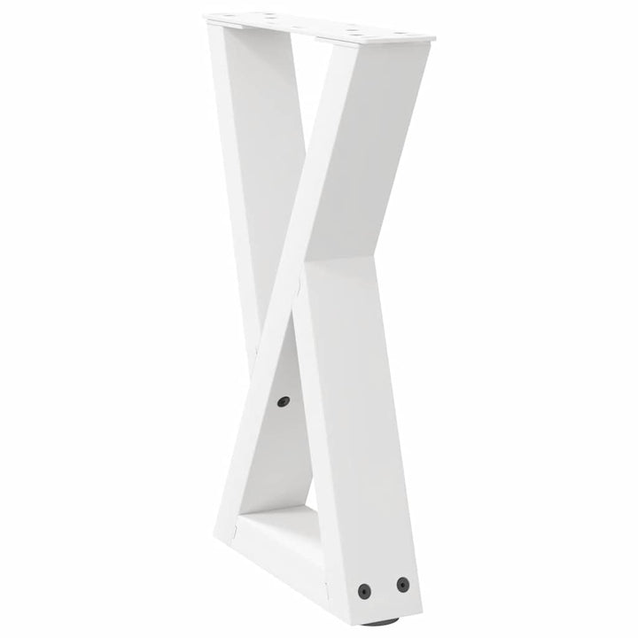 sofabordsben 2 stk. hvid 28 x (42-43,3) cm stål