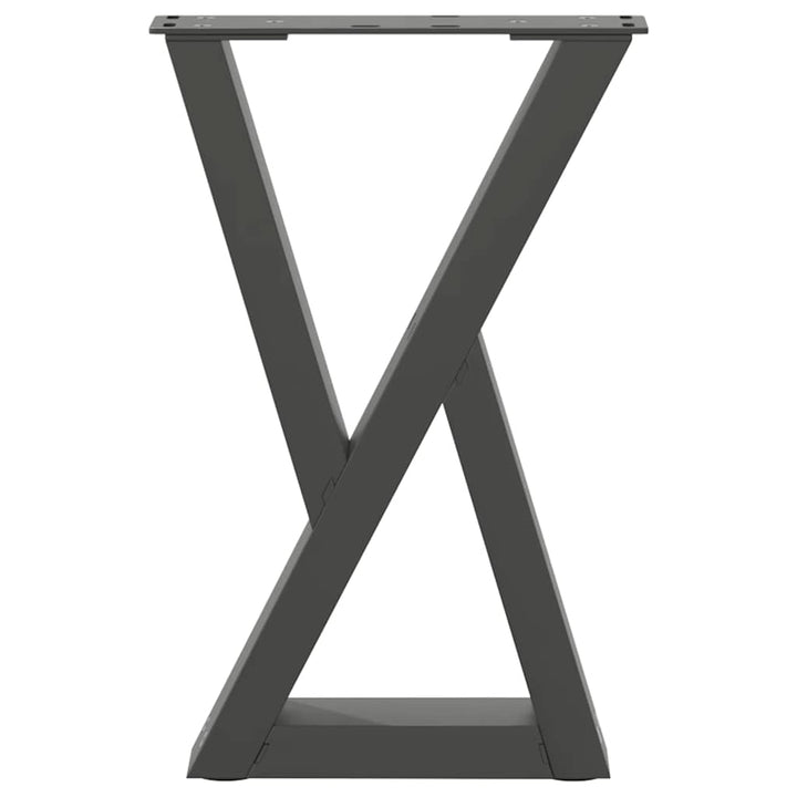 sofabordsben 2 stk. antracit 28 x (42-43,3) cm stål