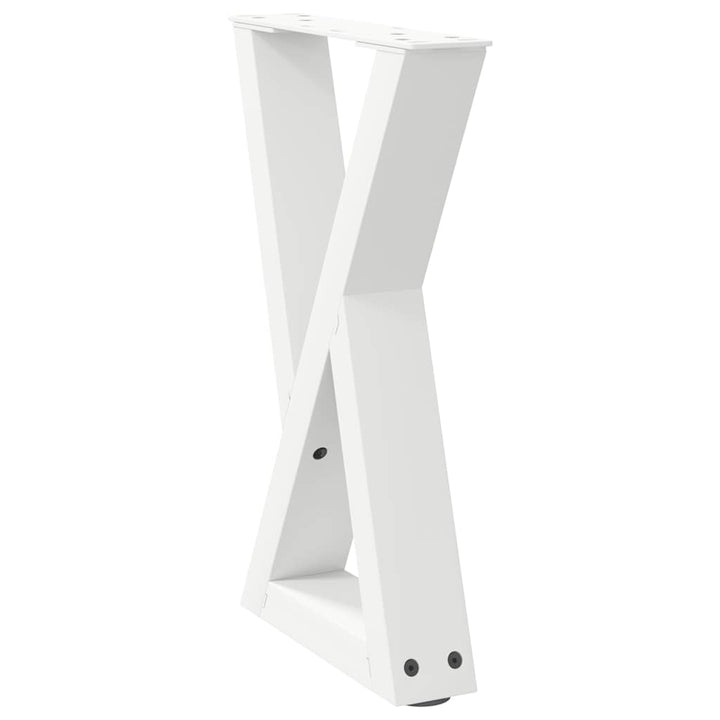 sofabordsben 2 stk. hvid 38 x (42-43,3) cm stål