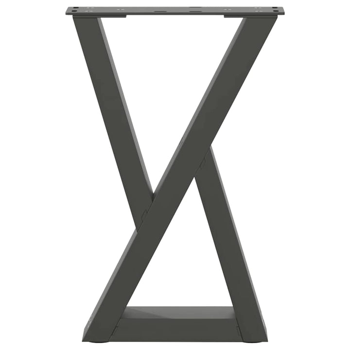sofabordsben 2 stk. antracit 38 x (42-43,3) cm stål
