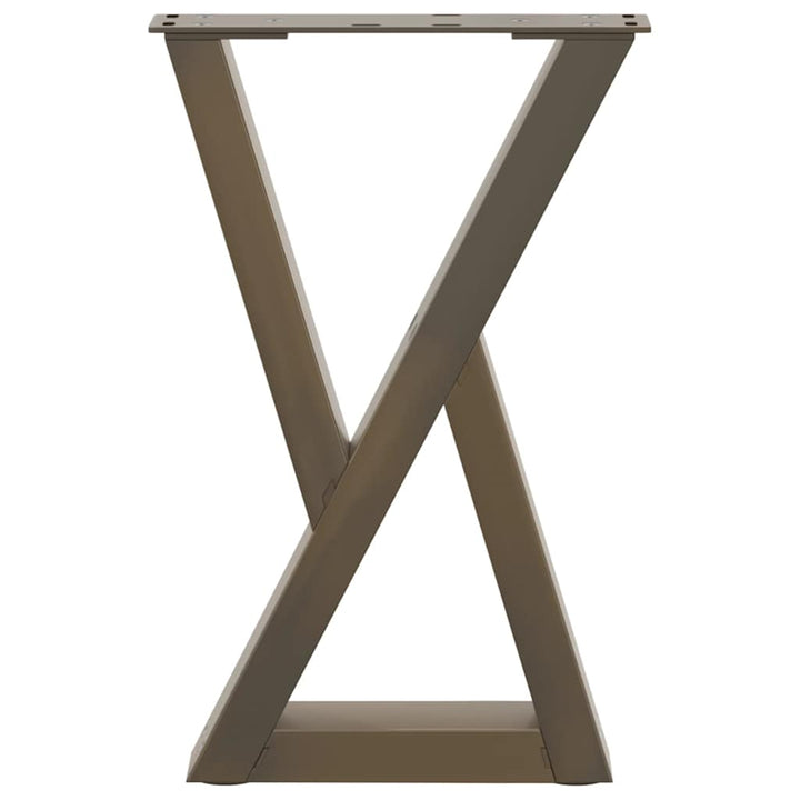 sofabordsben 2 stk. naturstål 38 x (42-43,3) cm stål