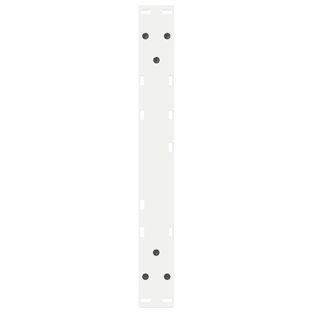 sofabordsben 2 stk. hvid 50x(42-43,3) cm stål