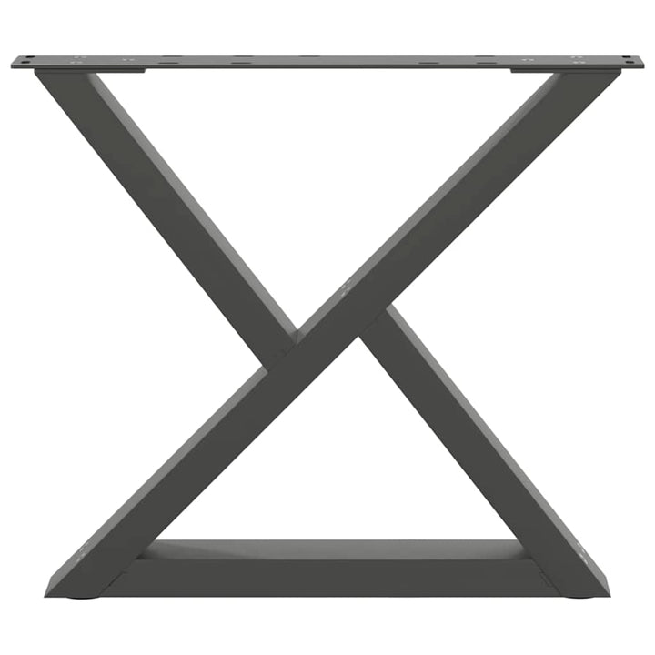 sofabordsben 2 stk. antracit 50x(42-43,3) cm stål