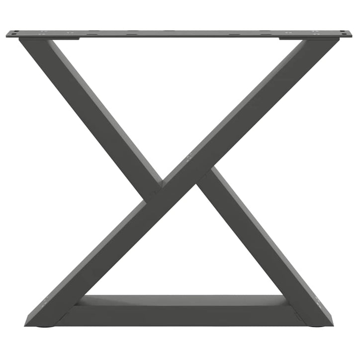 sofabordsben 2 stk. antracit 60 x (42-43,3) cm stål