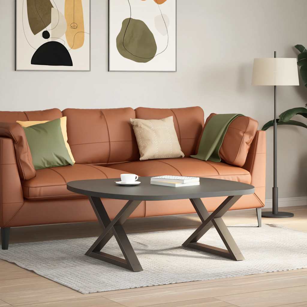 sofabordsben 2 stk. naturstål 70 x (42-43,3) cm stål