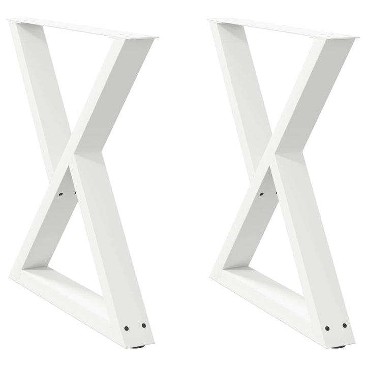 spisebordsben 2 stk. hvid 80 x (72-73,3) cm stål