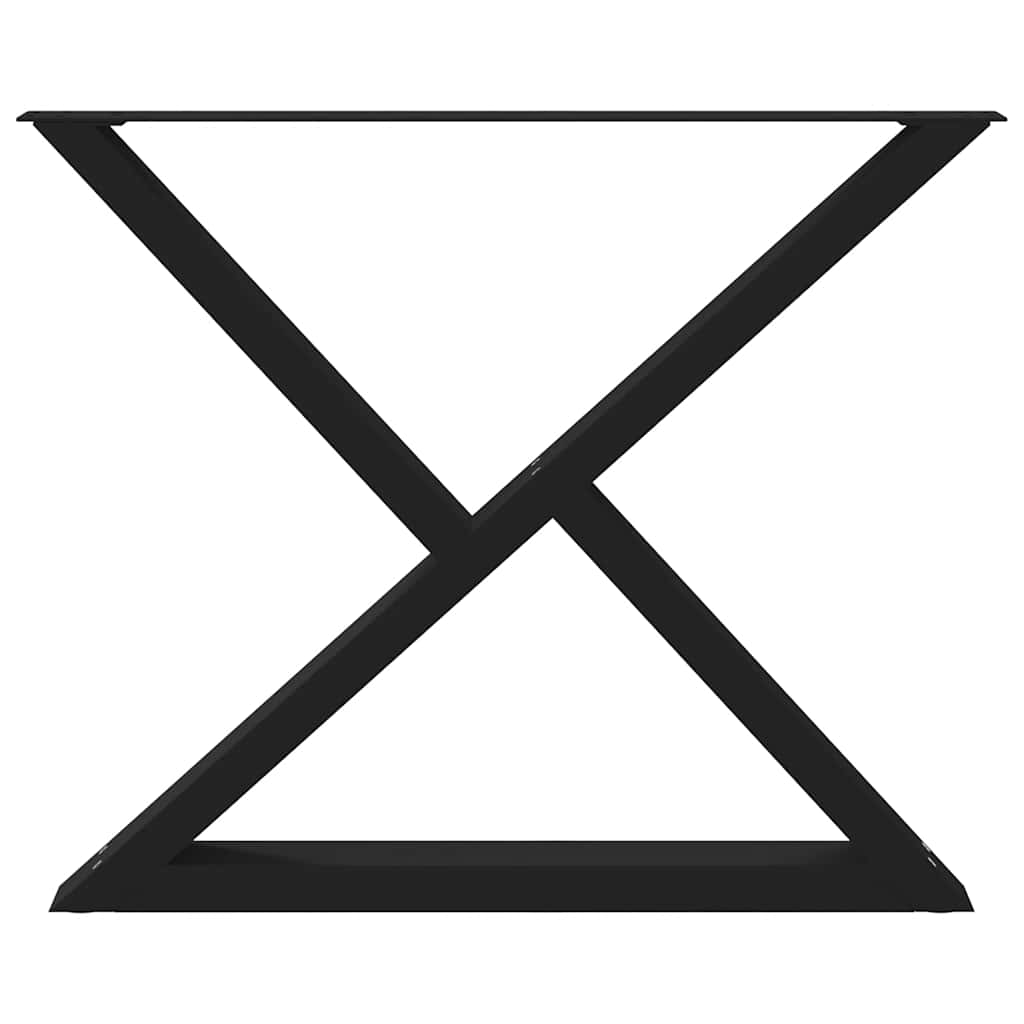 spisebordsben 2 stk. sort 90 x (72-73,3) cm stål