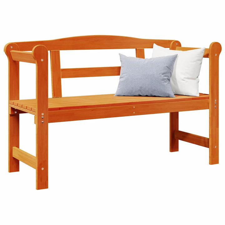 Udendørs bænk Brun 119 x 44 x 76 cm Massiv fyrretræ