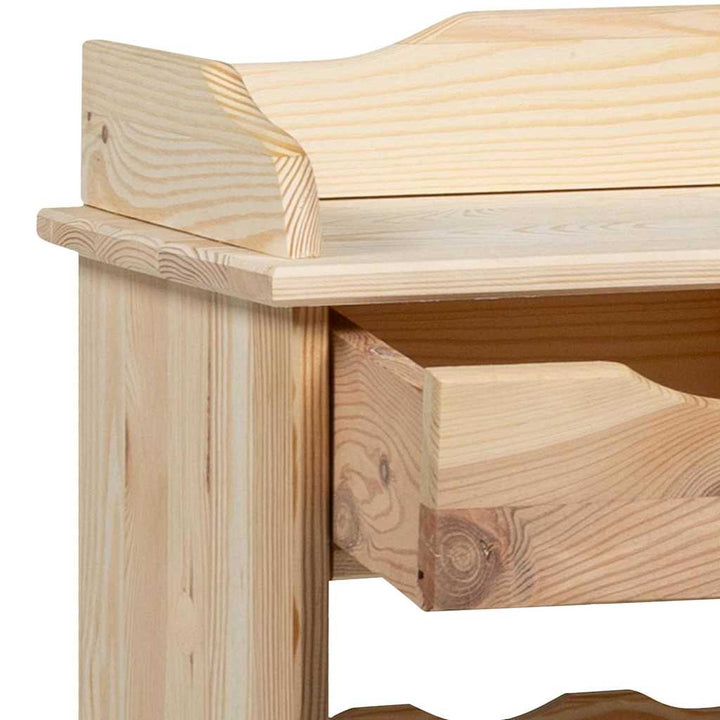 Vinfad Naturfarvet 58 x 28 x 90 cm Massiv Fyrretræ