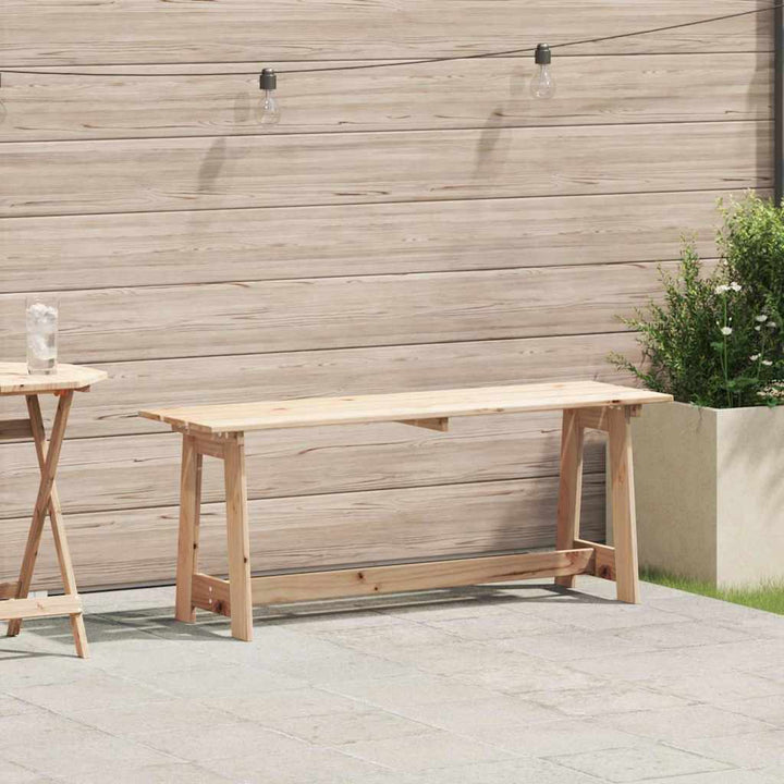 Udendørs bænk Naturfarvet 119 x 47 x 35 cm Massiv Fyrretræ
