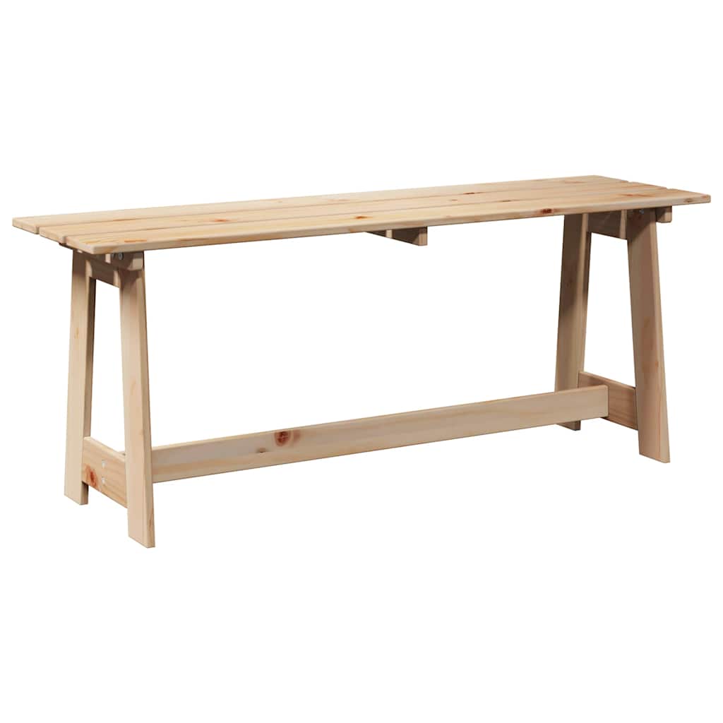 Udendørs bænk Naturfarvet 119 x 47 x 35 cm Massiv Fyrretræ