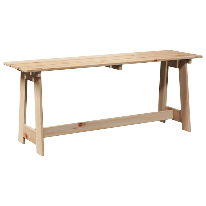 Udendørs bænk Naturfarvet 119 x 47 x 35 cm Massiv Fyrretræ