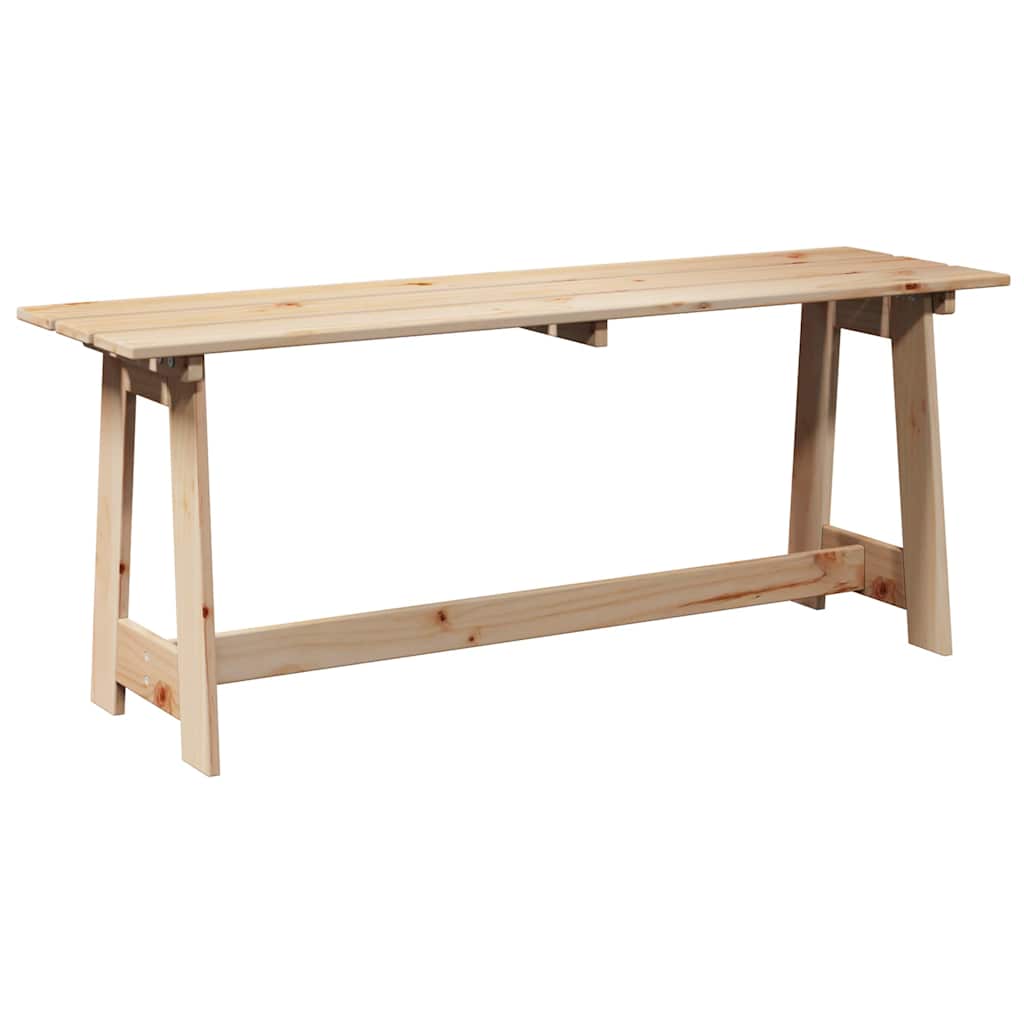 Udendørs bænk Naturfarvet 119 x 47 x 35 cm Massiv Fyrretræ