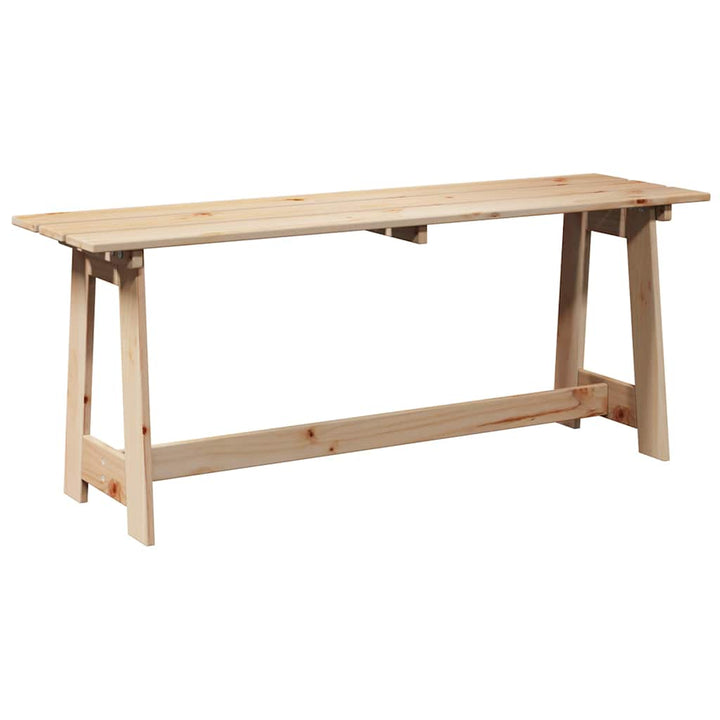 Udendørs bænk Naturfarvet 119 x 47 x 35 cm Massiv Fyrretræ