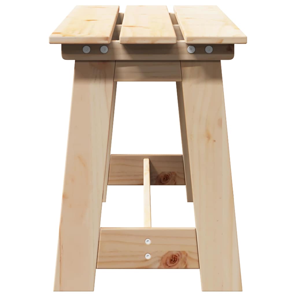 Udendørs bænk Naturfarvet 119 x 47 x 35 cm Massiv Fyrretræ