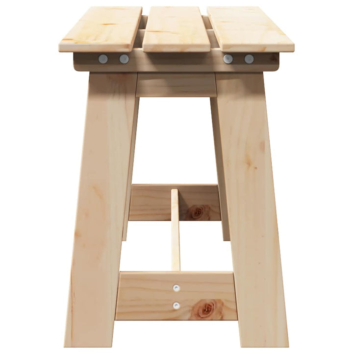 Udendørs bænk Naturfarvet 119 x 47 x 35 cm Massiv Fyrretræ