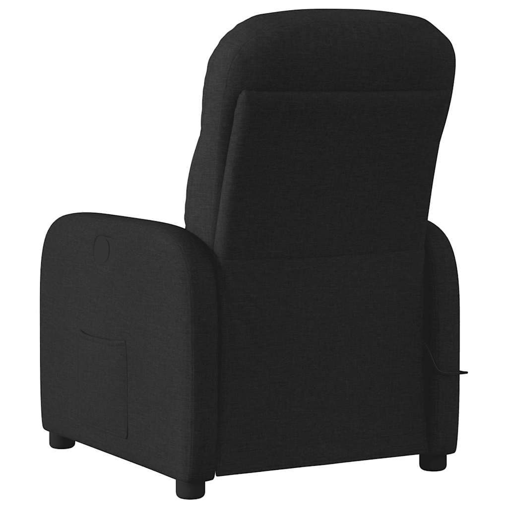 eldrevet massagestol stof sort