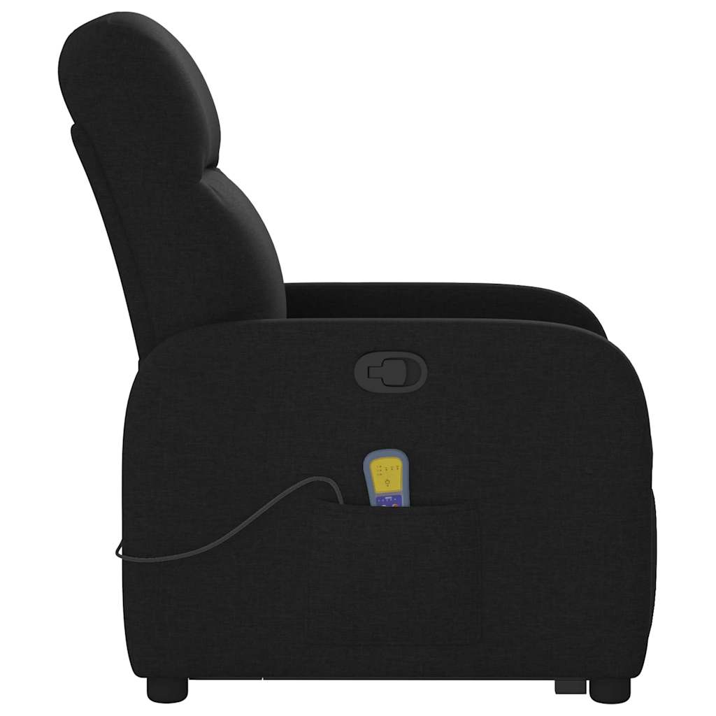 løftestol med massage stof sort