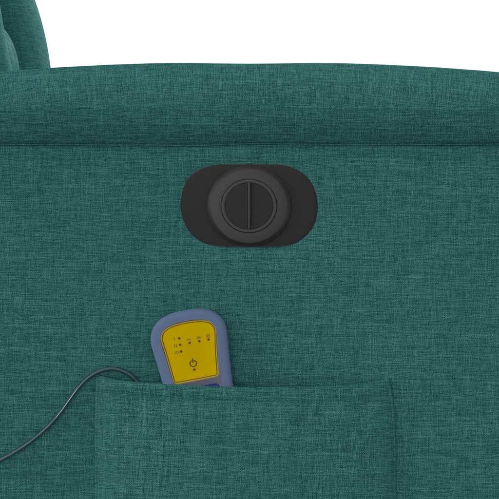 elektrisk massagestol med løftefunktion stof mørkegrøn