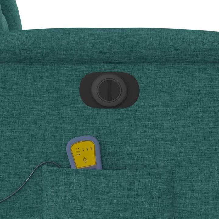 elektrisk massagestol med løftefunktion stof mørkegrøn