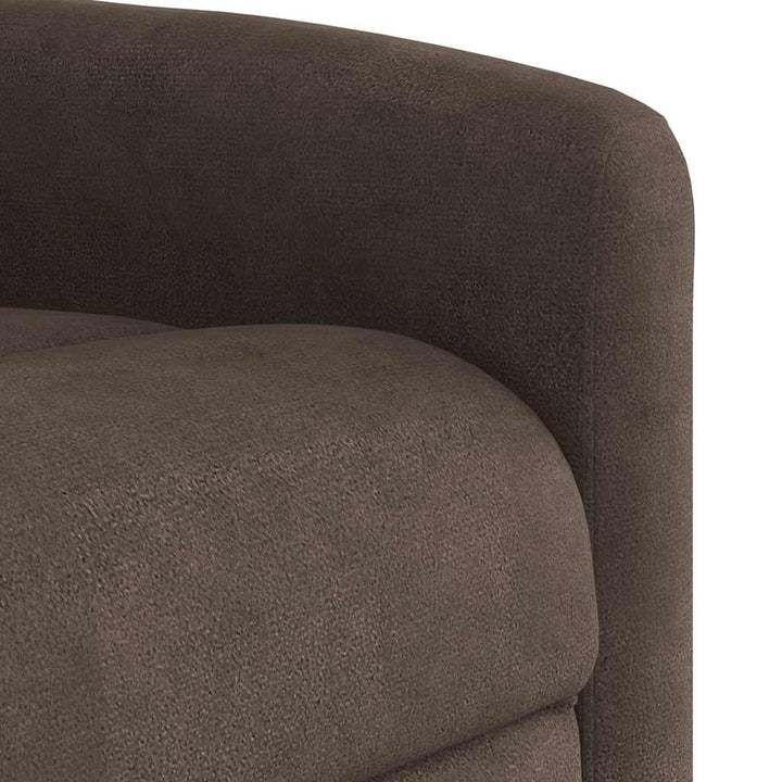 eldrevet lænestol mikrofiberstof brun