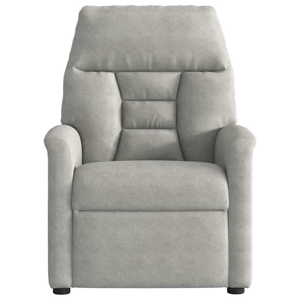 massagestol mikrofiberstof lysegrå