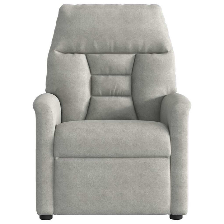 massagestol mikrofiberstof lysegrå
