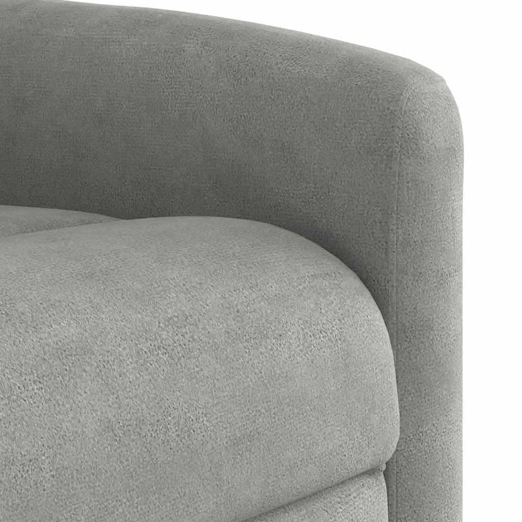 massagestol mikrofiberstof lysegrå