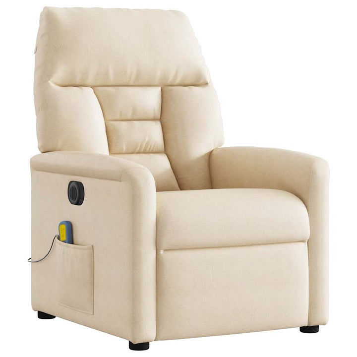 massagestol mikrofiberstof beige