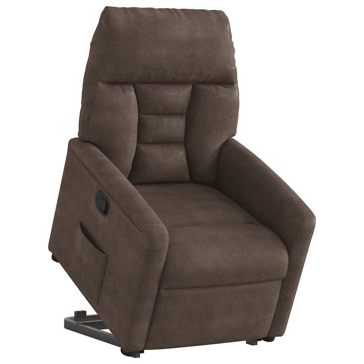 løftestol mikrofiberstof brun