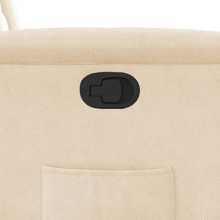 massagestol med løftefunktion mikrofiberstof beige