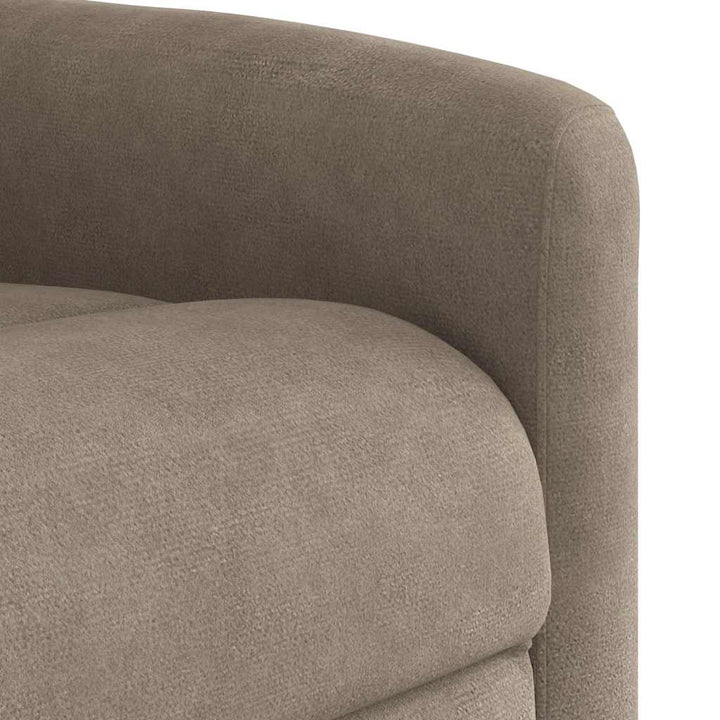 massagestol med løftefunktion mikrofiberstof gråbrun
