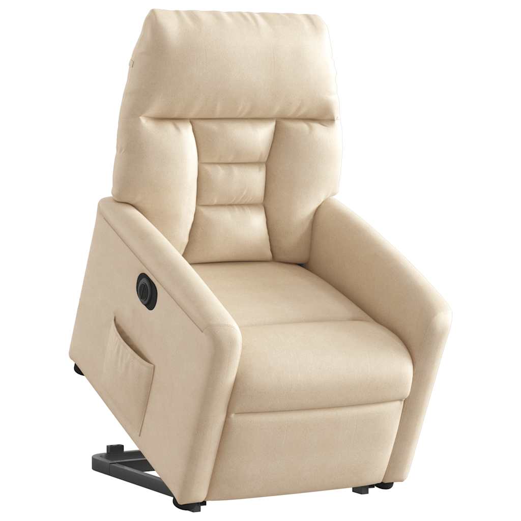 løftestol mikrofiberstof beige