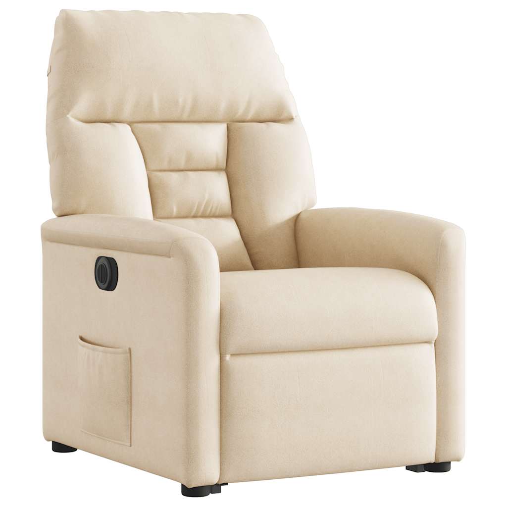 løftestol mikrofiberstof beige