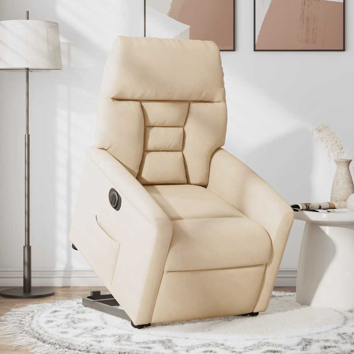 løftestol mikrofiberstof beige