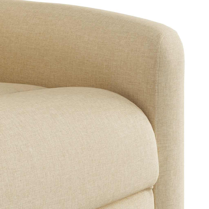 eldrevet lænestol stof Cremefarvet