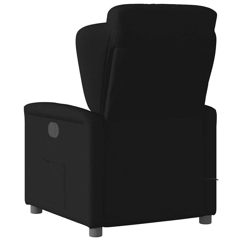 eldrevet massagestol stof sort