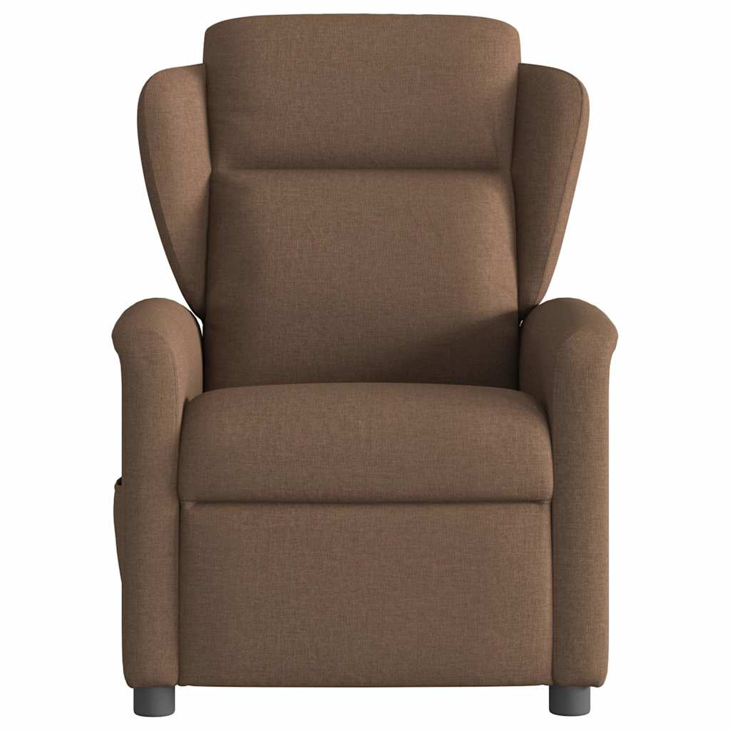 eldrevet massagestol stof brun
