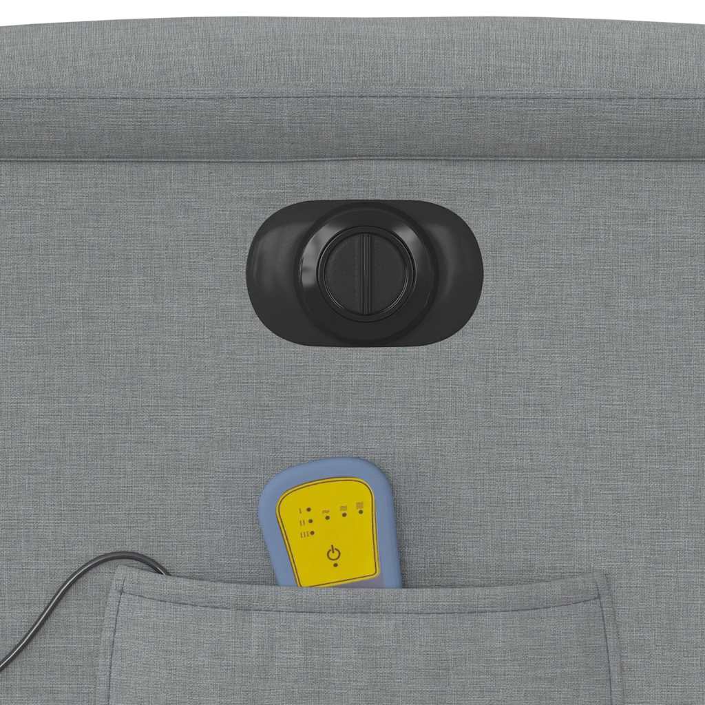 elektrisk massagestol med løftefunktion stof lysegrå