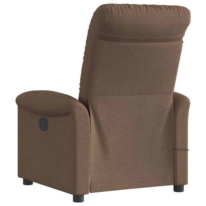eldrevet massagestol stof brun
