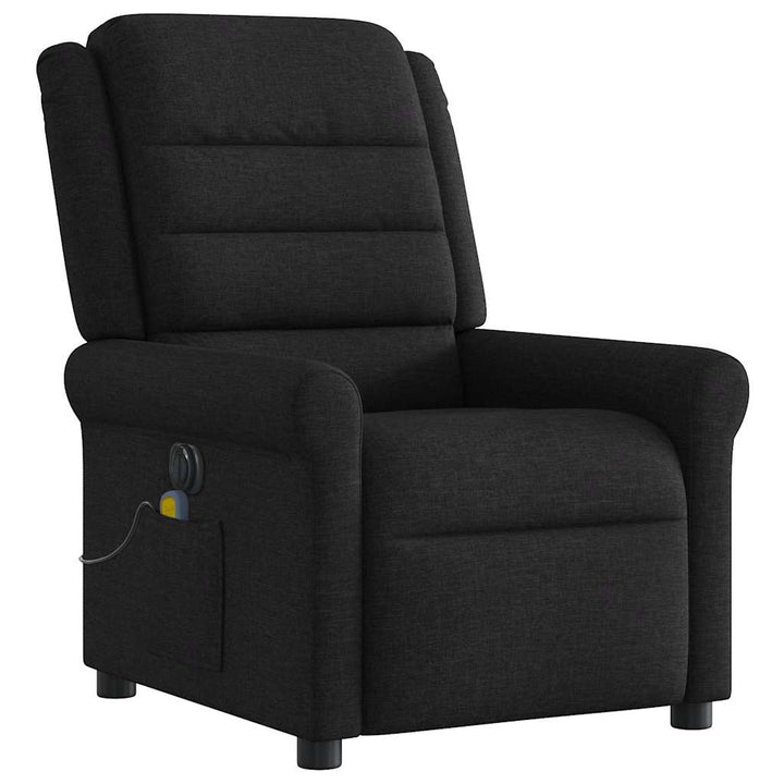 eldrevet massagestol stof sort