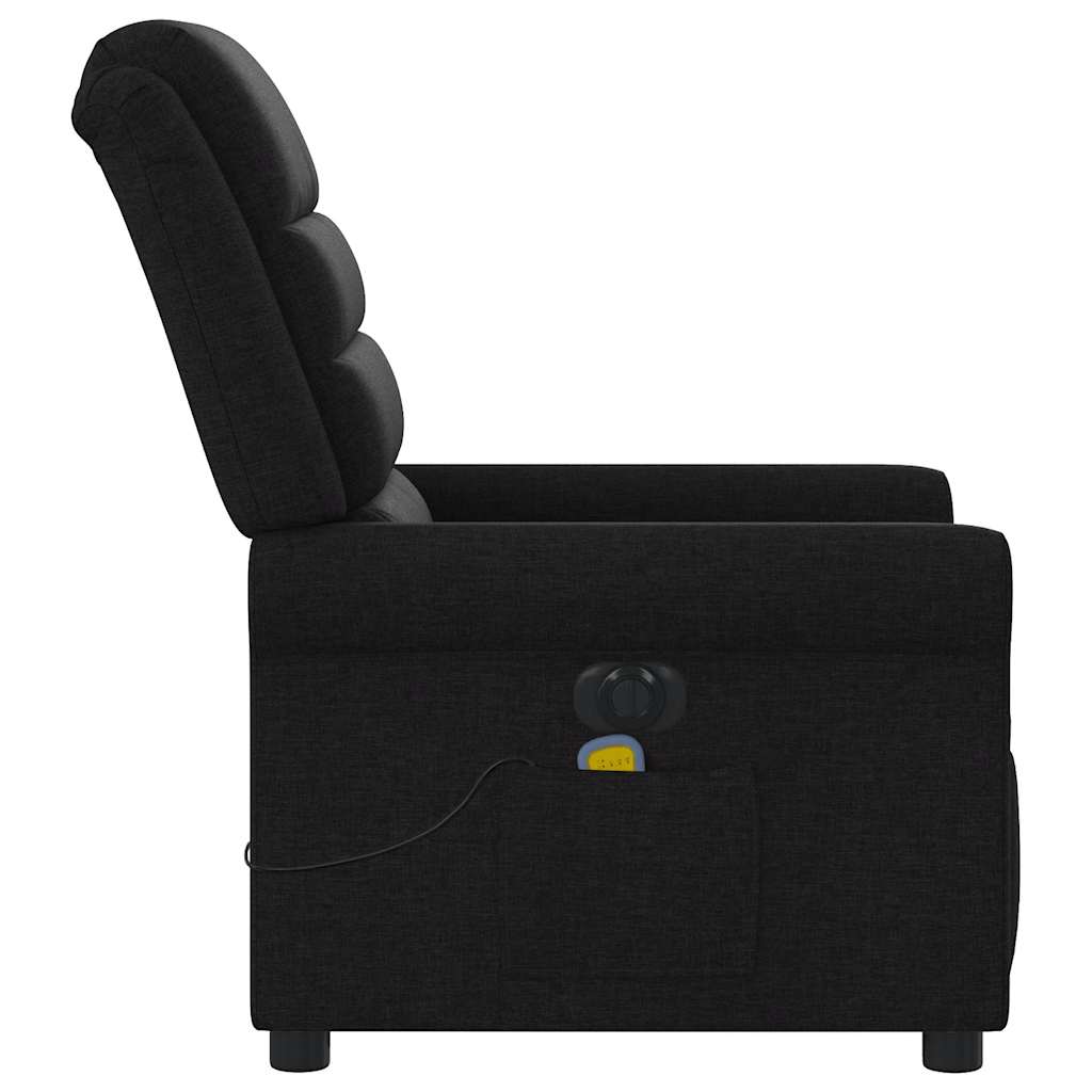 eldrevet massagestol stof sort