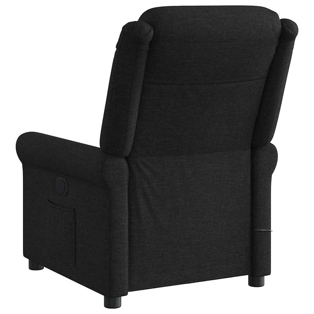eldrevet massagestol stof sort