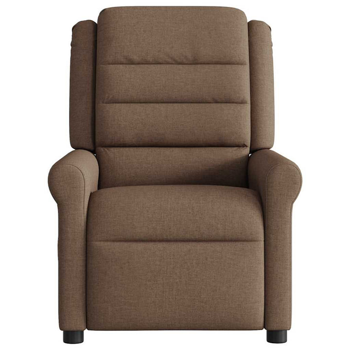 eldrevet massagestol stof brun