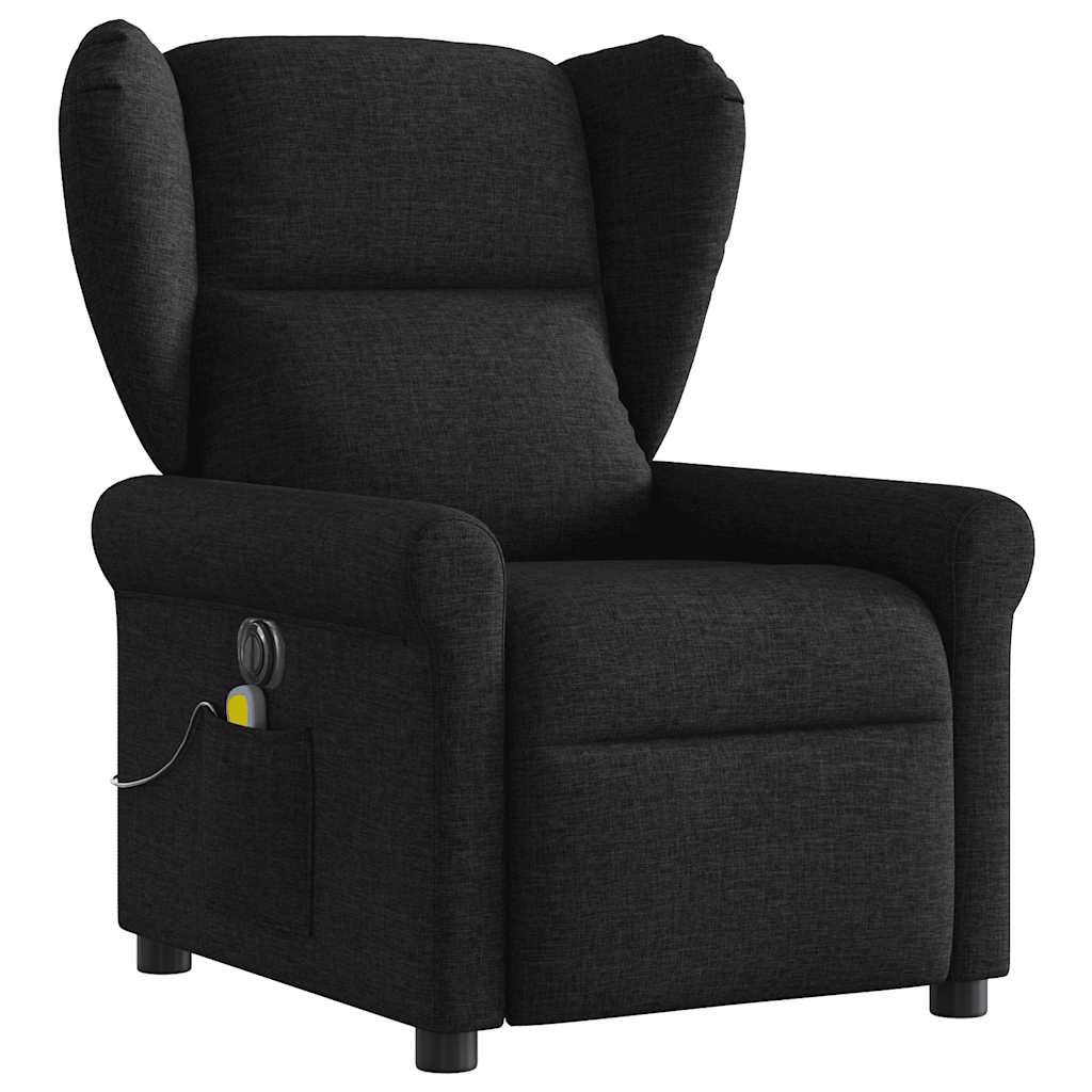 eldrevet massagestol stof sort