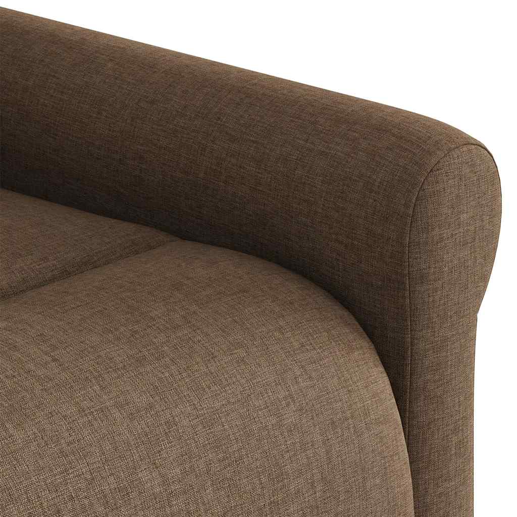 eldrevet massagestol stof brun