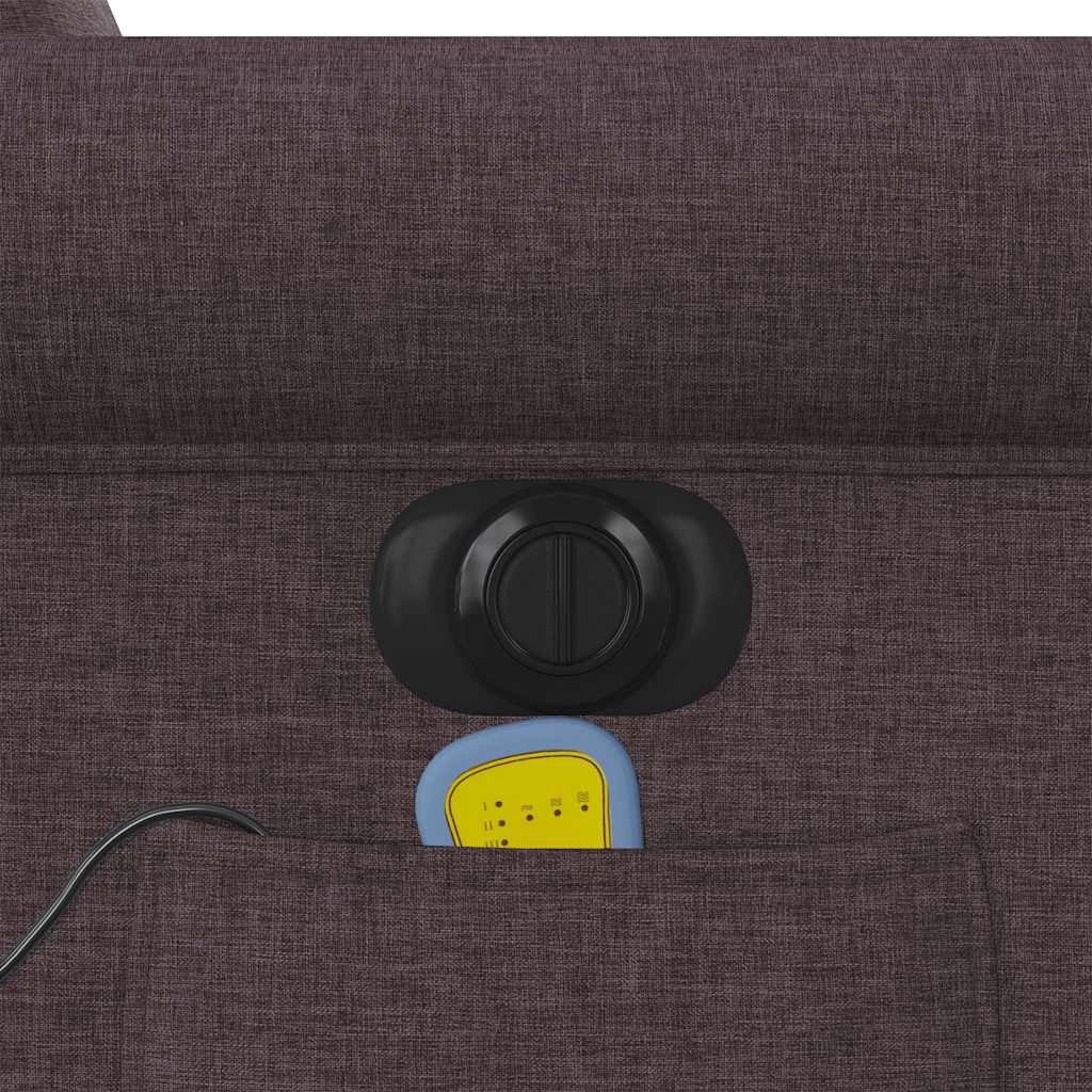 elektrisk massagestol med løftefunktion stof mørkebrun