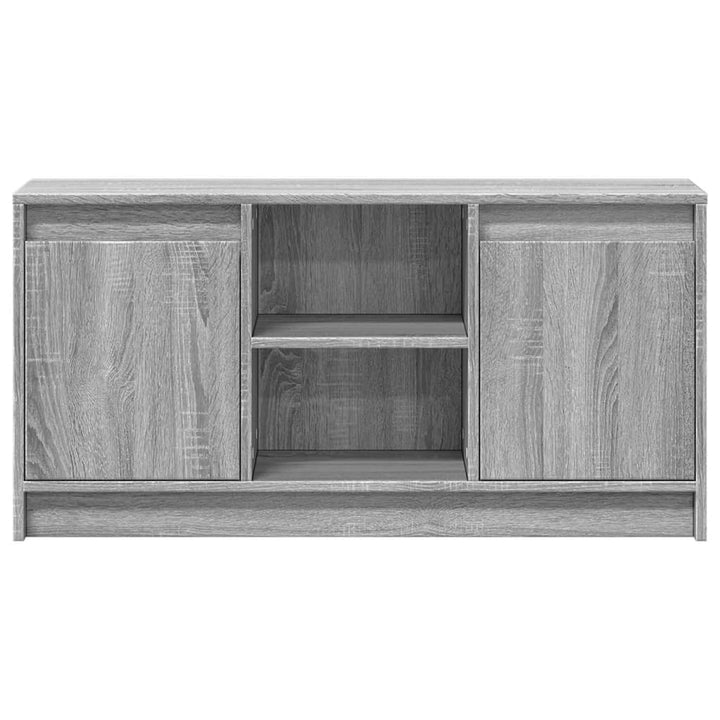 tv-bord m. LED-lys 100x34x50 cm konstrueret træ grå sonoma-eg