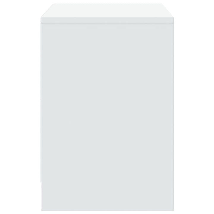 tv-bord med LED-lys 100x34x50 cm konstrueret træ hvid
